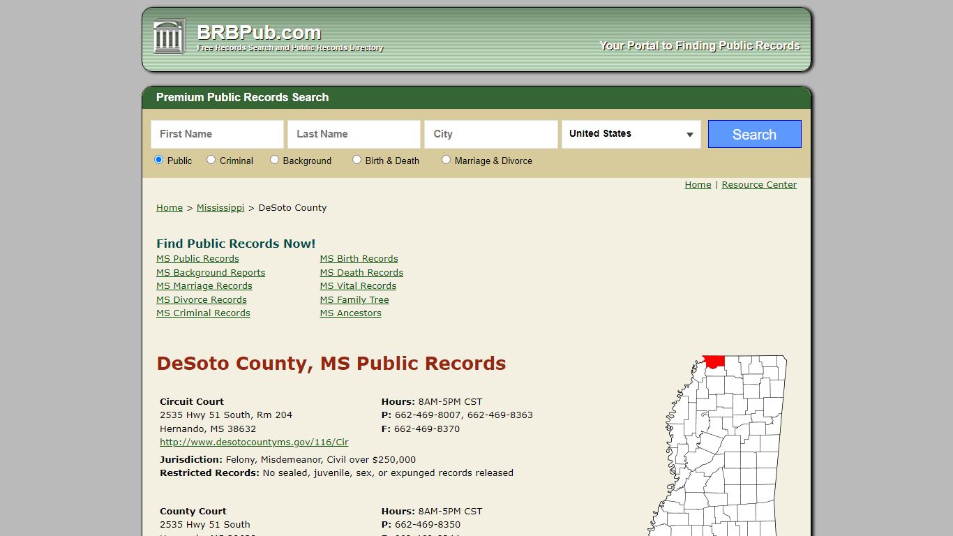 DeSoto County Public Records | Search Mississippi ...