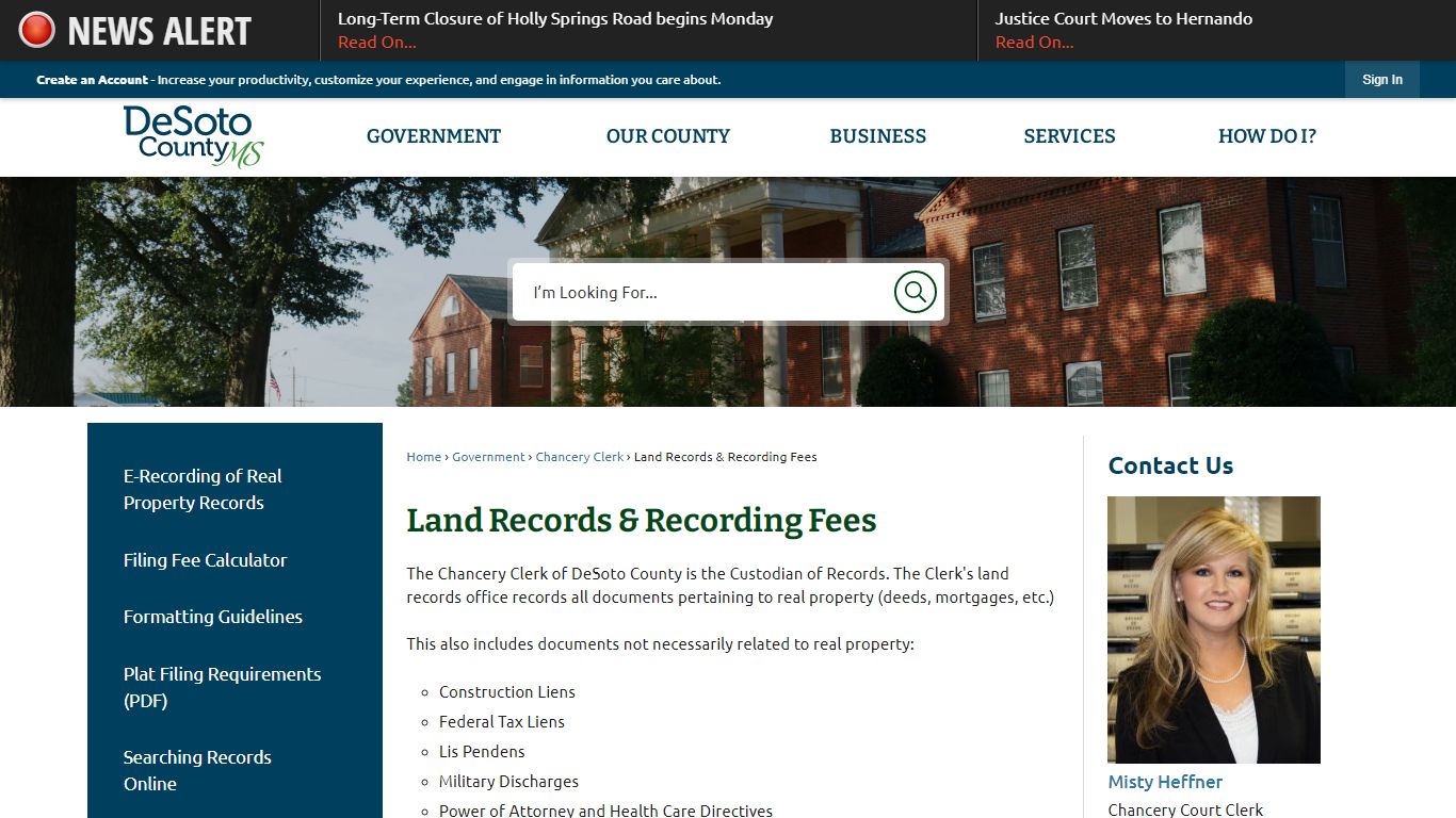 Land Records & Recording Fees | DeSoto County, MS ...